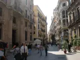 Panorámica de la calle Trapería de Murcia.