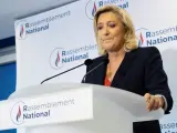 Marine Le Pen interviene tras las elecciones regionales en Francia.