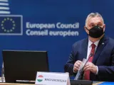El Primer Ministro húngaro, Viktor Orbán, en el Consejo Europeo
