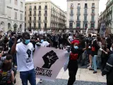 Manifestaci&oacute;n contra el racismo en Barcelona el 7 de junio de 2020.