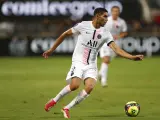 Achraf Hakimi disputando la final de la Supercopa de Francia 2021