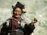 Una mujer Ladakhi, parte del grupo étnico tibetano.