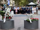 Acto conmemorativo del cuarto aniversario de los atentados terroristas del 17 de agosto del 2017, en la Rambla de Barcelona.