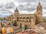 Vista aérea de la Catedral de Salamanca.