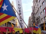 La marcha de la Diada deja incidencias ante la Jefatura de Polic&iacute;a de Barcelona