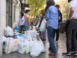 Recogida de alimentos y ropa en Madrid para donar a afectados en La Palma