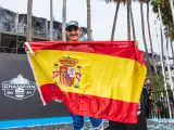 Álex Palou celebra el campeonato de la IndyCar