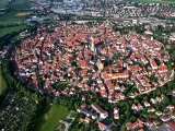 Vista aérea de Nördlingen en Alemania.