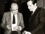 Adolfo Su&aacute;rez y Santiago Carrillo.