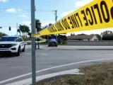 Policía de Florida en la escena de un crimen.