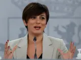 La portavoz del Gobierno, Isabel Rodríguez, en la rueda de prensa posterior al Consejo de Ministros.
