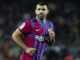 El Kun Agüero, con el Barça