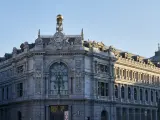 La fachada principal de la sede del Banco de España en Madrid