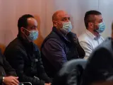 Banquillo de los acusados durante la vista oral ante jurado popular por el por el asesinato del concejal de IU en Llanes Javier Ardines.
