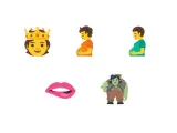 Entre los nuevos iconos, destaca el hombre trans embarazado, el troll, el labio mordido o la persona con corona.