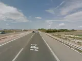 Carretera AP-7 a la altura de Los Alcázares (Murcia).