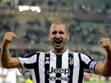 Chiellini celebra un gol con la Juventus.