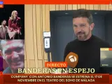 Antonio Banderas charla con 'Espejo público'.