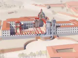 Reconstrucción gráfica del convento de San Pedro de Alcántara, de Sabatini