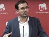 Alberto Garzón en su intervención.
