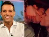 Montaje de Antonio Rossi junto al beso que confirma su relación.