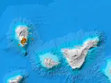 Localización de terremotos en la isla de La Palma en los últimos 3 días.