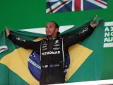 Lewis Hamilton, en el GP de Brasil