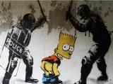 Banksy, presuntamente, le pinta un grafiti a un padre con una enfermedad terminal que fue detenido por agentes de policía