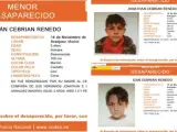 Imagen de los tres menores desaparecidos en Aranjuez difundida por la Guardia Civil.