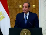 Abdelfatah El-Sisi en su comparecencia junto a Sánchez