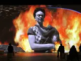 La biografía inmersiva 'Frida Kahlo, la vida de un mito' se expone en el centre IDEAL de Barcelona.