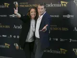 María Casado y Jota Abril, en los Premios Iris de la Academia de Televisión.
