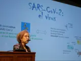 La investigadora del CSIC Margarita del Val, en la clausura del IV CampusÁfrica con una conferencia titulada 'Pasado, presente y futuro de la Covid-19'.