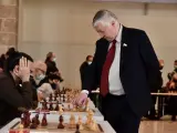 El excampeón del mundo de ajedrez Anatoli Karpov participa en el Llobregat Open Chess Tournament