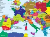 Mapa de Europa si los movimientos nacionalistas triunfaran.