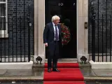 El primer ministro británico, Boris Johnson, en su residencia de Downing Street.