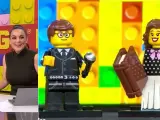 Mónica Carrillo y Matías Prats se convierten en muñecos Lego en 'Antena 3 Noticias'.