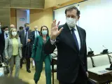 Mariano Rajoy, a su llegada a la comisión sobre la trama Kitchen.
