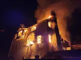 La casa de más de un millón y medios de euros incendiada.