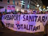 Manifestación contra el pasaporte Covid el pasado 11 de diciembre de 2021.