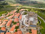 Castelo Rodrigo, en Portugal a vista de dron