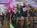 Empleados de Marks and Spencer bailando en su canción viral.