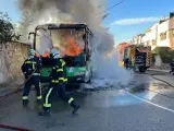Incendio en un autobús de Pozuelo.