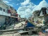 Destrozos causados por el tifón Rai en la localidad de General Luna, en la isla filipina de Siargao.