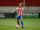 Bárbara Latorre, durante un partido del Atlético