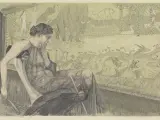 Cuadro que representa a Penélope contemplando el tapiz (1895).