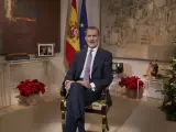 Felipe VI, durante su discurso de Nochebuena este 24 de diciembre.