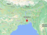 Localización de la región de Jhalokathi, en Bangladesh.