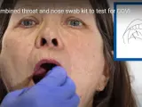 Captura de un vídeo en el que se explica cómo hacer un test de antígenos en boca y nariz.