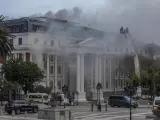 Incendio en el Parlamento de Sudáfrica.
